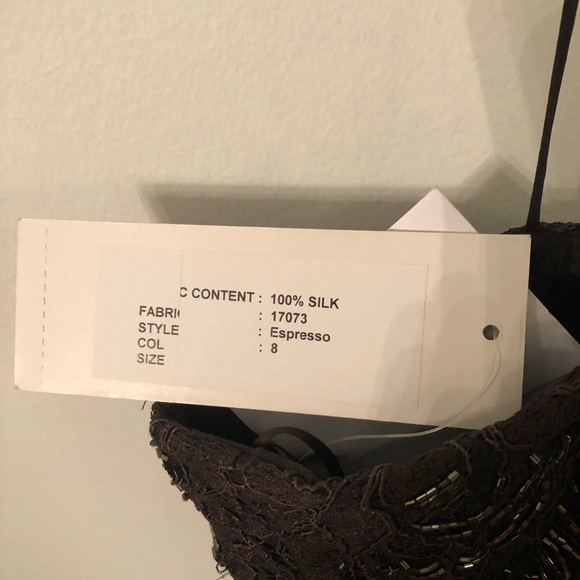 Teri Jon ball gown. Size 8. New w/tags!  Espresso - Picture 7 of 7